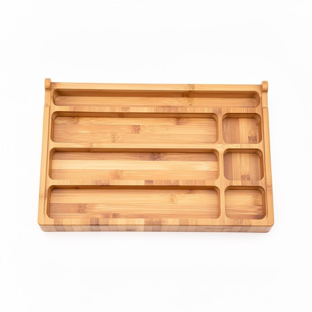 Bamboo In-Drawer Knife Organizer