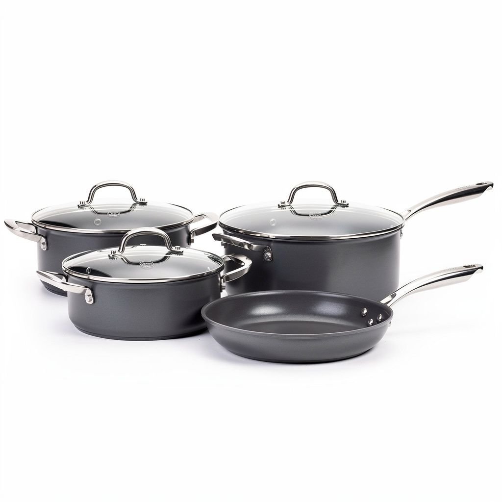 8-Piece Hard-Anodized Cookware Set