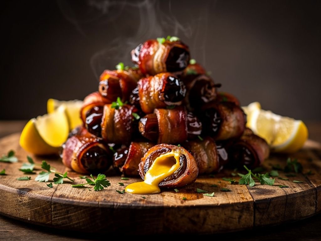 Bacon-Wrapped Dates with Manchego