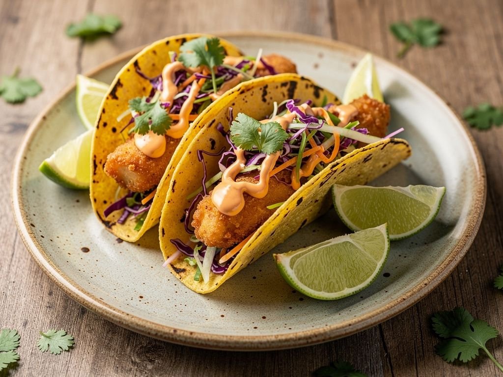 Baja-Style Fish Tacos with Cabbage Slaw
