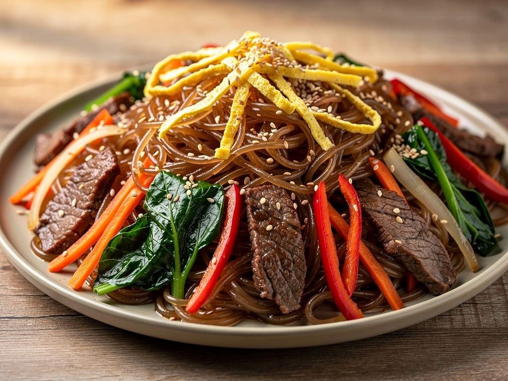 Japchae (Korean Glass Noodles)