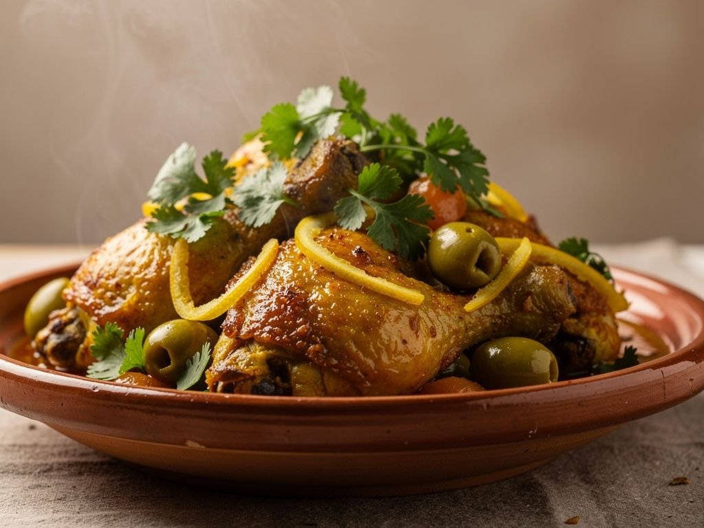 Moroccan Chicken Tagine with Olives and Preserved Lemon