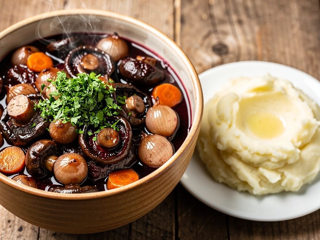 Mushroom Bourguignon