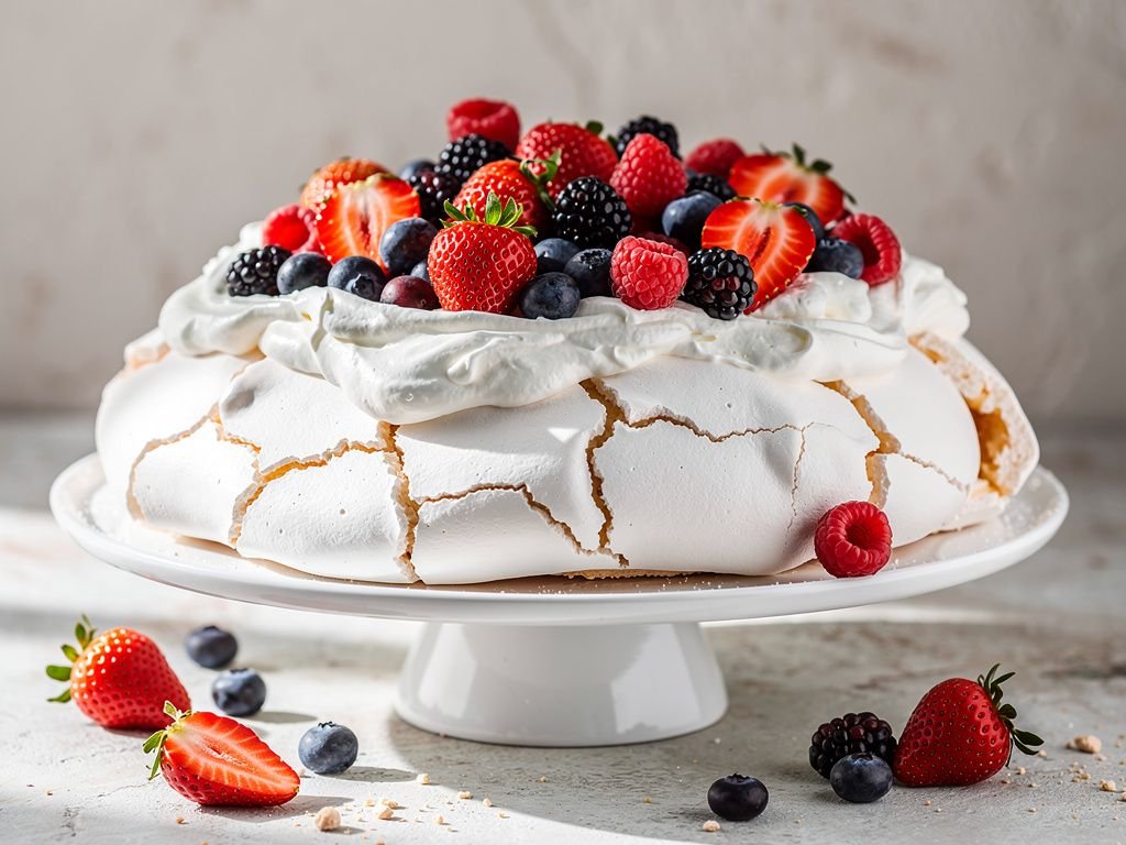 Pavlova with Fresh Berries
