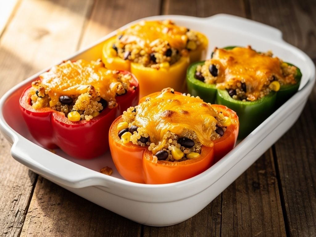 Stuffed Bell Peppers with Quinoa and Black Beans