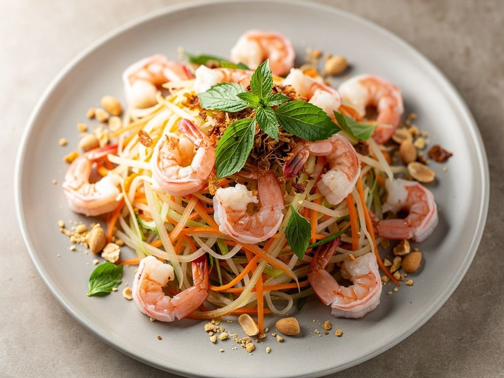 Vietnamese Green Papaya Slaw with Shrimp