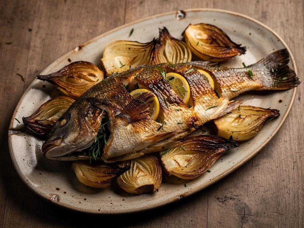 Whole Roasted Branzino with Herbs and Lemon